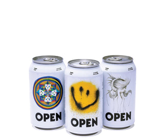 3-cans-OPEN_Beer_Series_1_three_artists_beer_can_collection_| OPEN Brewing
