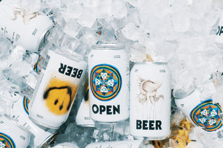 OPEN_Beer_3 artist cans series 1 in bucket of ice |_OPEN_Brewing